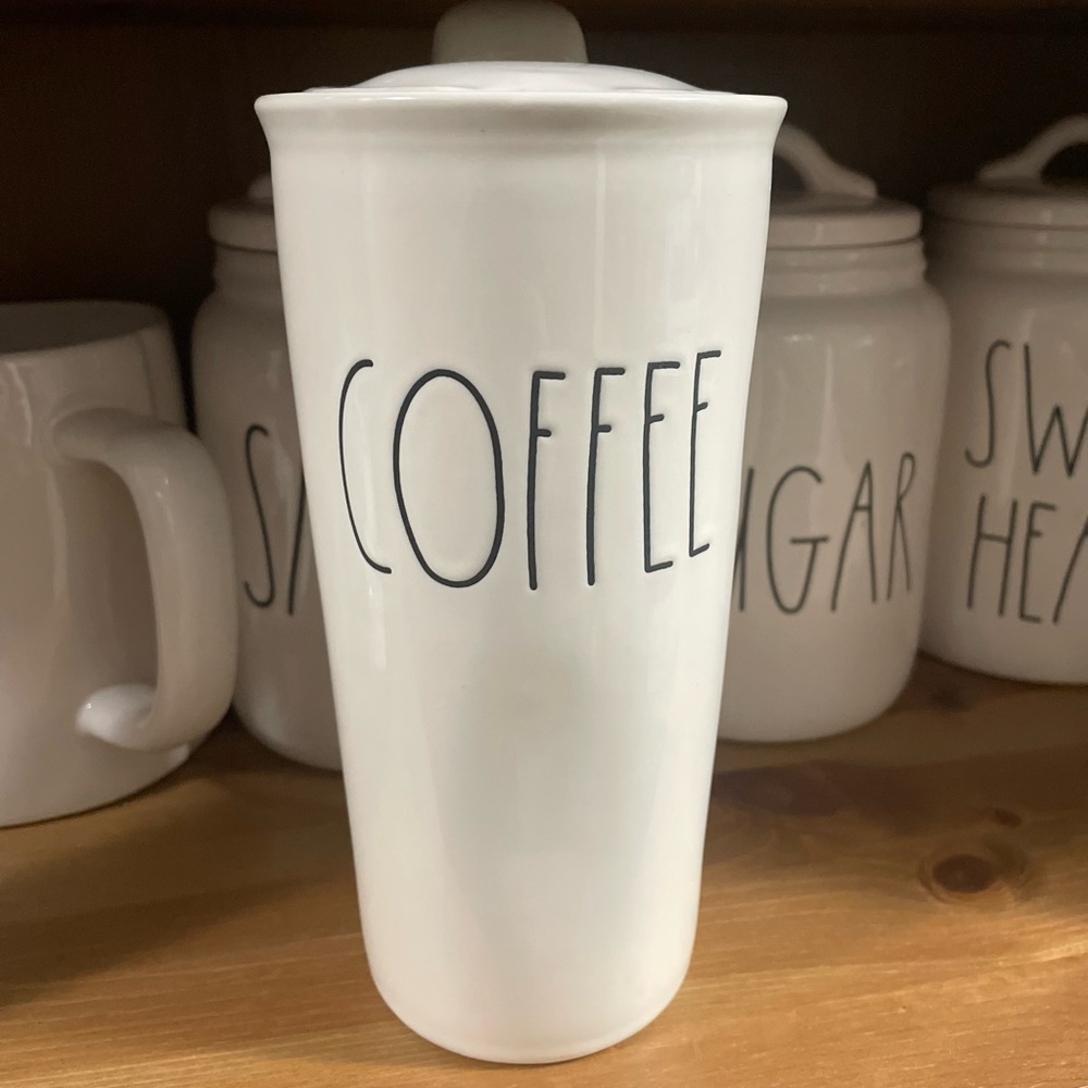 Rae Dunn COFFEE ceramic tumbler